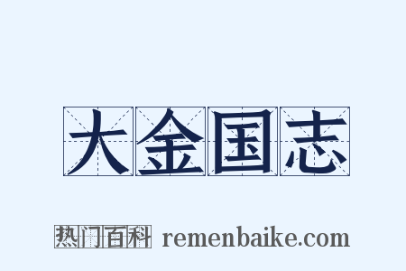 大金国志是什么意思的图片